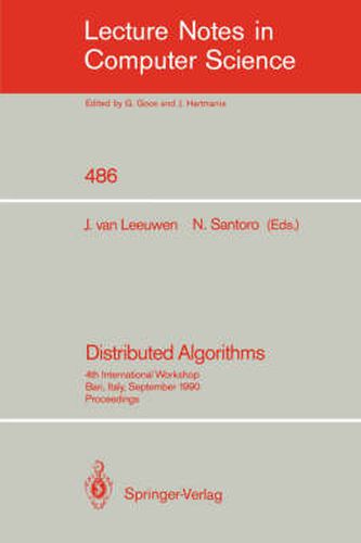 Cover image for Distributed Algorithms: 4th International Workshop, Bari, Italy, September 24-26, 1990. Proceedings.