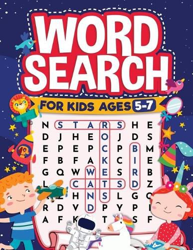 Cover image for Word Search for Kids Ages 5-7: Fun Word Search for Clever Kids to Improve their Learning Skills and Practice Vocabulary: Great educational workbook with Cute Themes that can be colored In