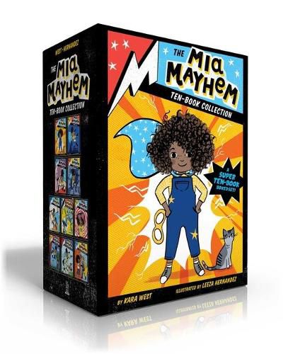 The Mia Mayhem Ten-Book Collection: Mia Mayhem Is a Superhero!; Learns to Fly!; vs. the Super Bully; Breaks Down Walls; Stops Time!; vs. the Mighty Robot; Gets X-Ray Specs; Steals the Show!; and the Super Family Field Day; and the Super Switcheroo