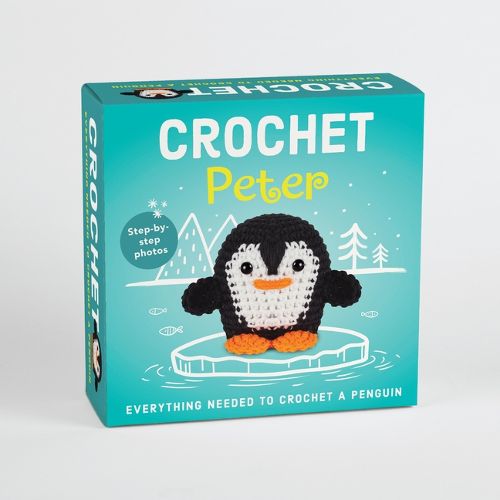Cover image for Pil Crochet Kit for Beginners - Peter the Penguin Amigurumi - Complete DIY Kit with Step-By-Step Instructions, Yarn, Hook, Safety Eyes & Stuffing - Make a Stuffed Penguin