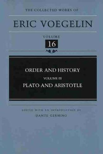 Order and History (CW16): Plato and Aristotle