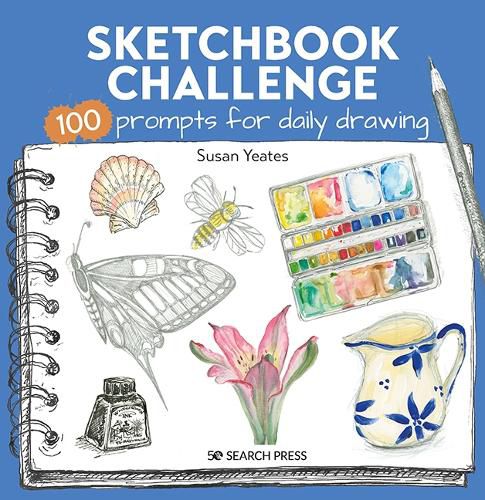 Cover image for Sketchbook Challenge: 100 Prompts for Daily Drawing