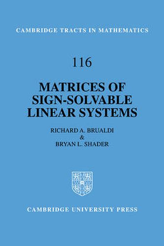 Cover image for Matrices of Sign-Solvable Linear Systems