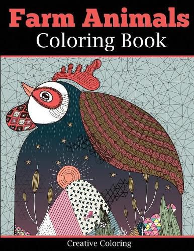 Cover image for Farm Animals Coloring Book for Adults