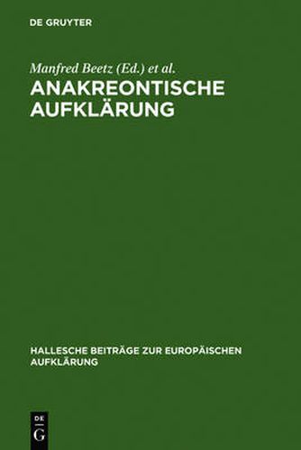 Cover image for Anakreontische Aufklarung