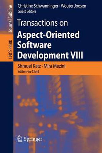 Cover image for Transactions on Aspect-Oriented Software Development VIII