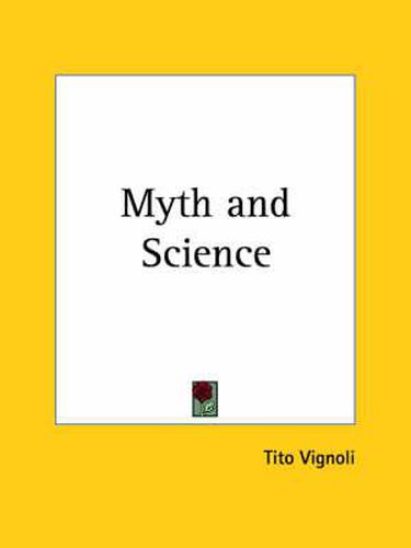 Cover image for Myth and Science (1882)