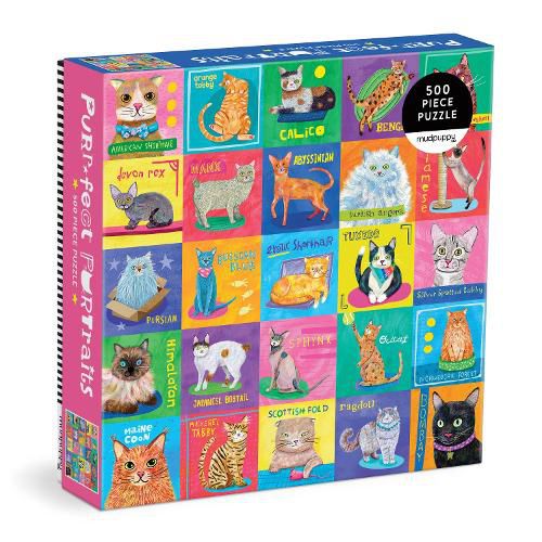 Cover image for Purr-fect Portraits 500 Piece Family Puzzle
