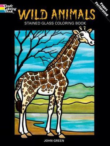 Wild Animals Stained Glass Colouring Book