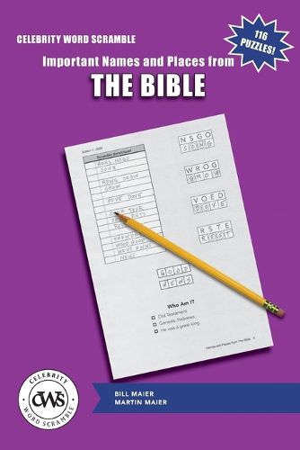 Cover image for Celebrity Word Scramble Important Names and Places from The Bible