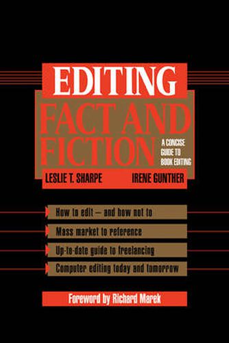 Cover image for Editing Fact and Fiction: A Concise Guide to Book Editing