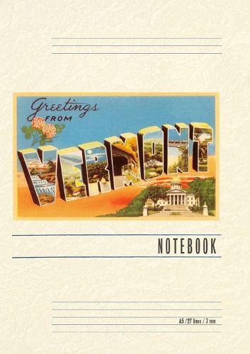 Cover image for Vintage Lined Notebook Greetings from Vermont