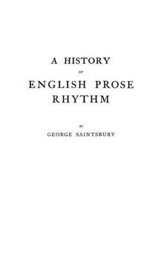 Cover image for A History of English Prose Rhythm