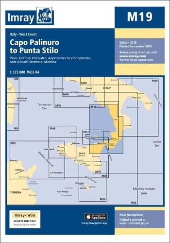 Imray Chart M19: Capo Palinuro to Punta Stilo