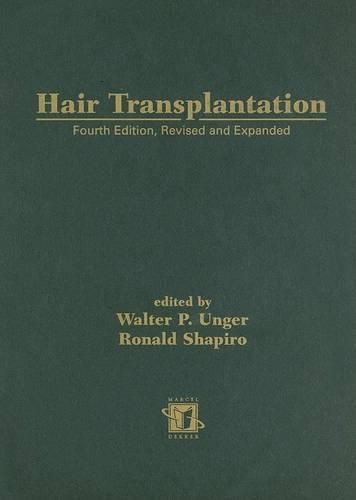 Hair Transplantation, Fourth Edition