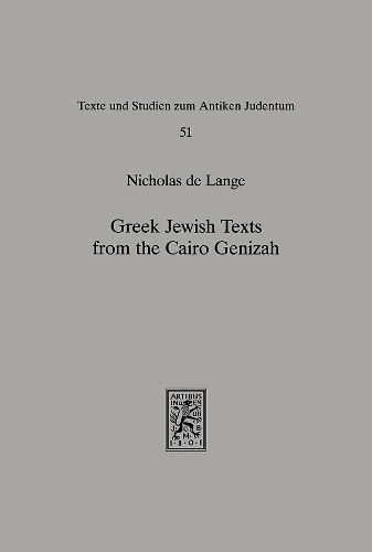 Cover image for Greek Jewish Texts from the Cairo Geniza