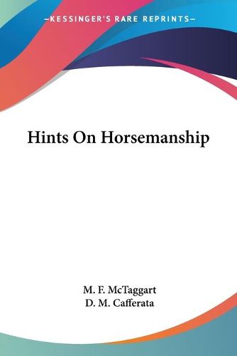 Cover image for Hints on Horsemanship