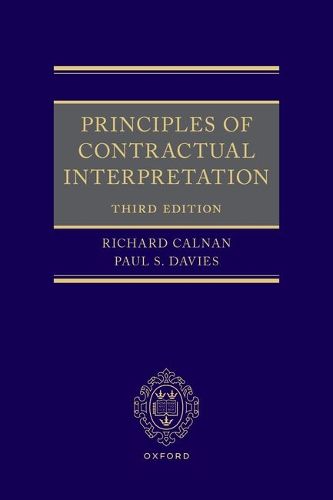 Cover image for Principles of Contractual Interpretation 3e