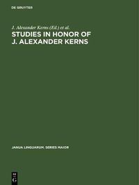Cover image for Studies in honor of J. Alexander Kerns