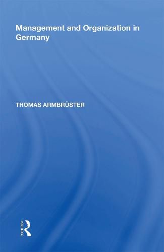 Cover image for Management and Organization in Germany