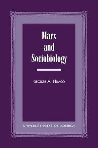 Cover image for Marx and Sociobiology