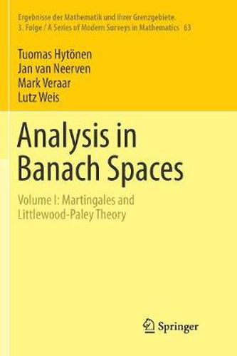 Cover image for Analysis in Banach Spaces: Volume I: Martingales and Littlewood-Paley Theory