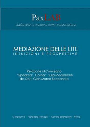 Cover image for Mediazione Delle Liti: Intuizioni E Prospettive