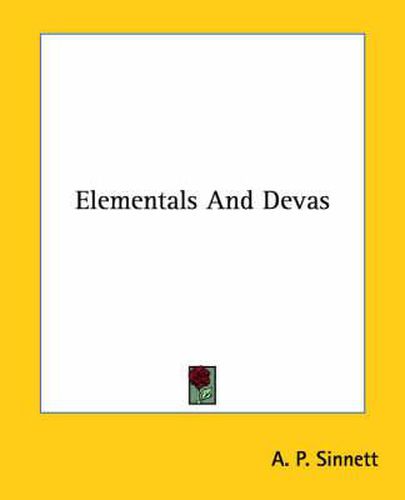 Cover image for Elementals and Devas