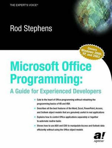 Cover image for Microsoft Office Programming: A Guide for Experienced Developers