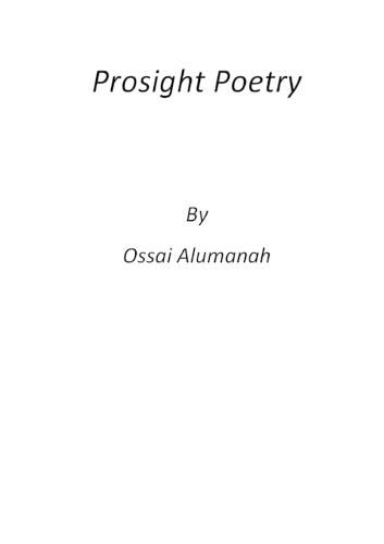 Cover image for Prosight Poetry