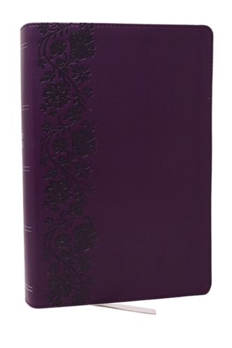 Cover image for NKJV Giant Print End-of-Verse Reference Bible, Purple Leathersoft, Red Letter, Comfort Print