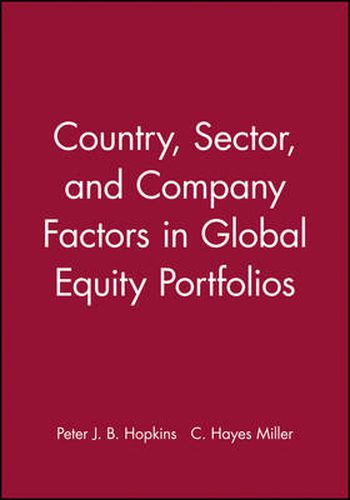 Cover image for Country, Sector and Company Factors in Global Equity Portfolios