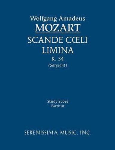 Cover image for Scande Coeli Limina, K. 34 - Study Score