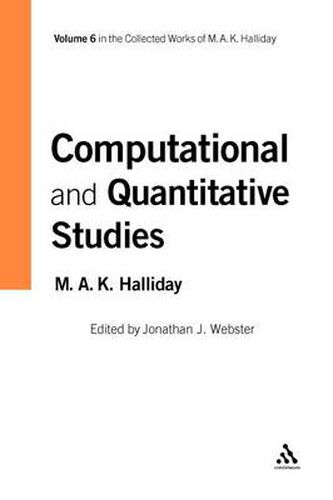 Cover image for Computational and Quantitative Studies: Volume 6