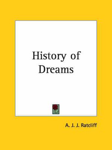 Cover image for History of Dreams (1923)