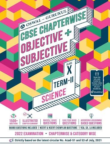 Cover image for Science Chapterwise Objective + Subjective for CBSE Class 10 Term 2 Exam