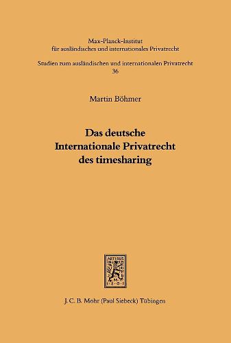 Cover image for Das deutsche Internationale Privatrecht des Timesharing