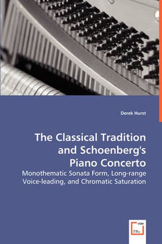 Cover image for The Classical Tradition and Schoenberg's Piano Concerto