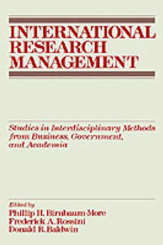 Cover image for International Research Management