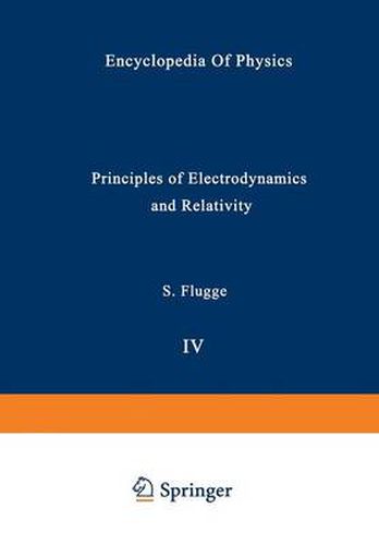 Cover image for Principles of Electrodynamics and Relativity / Prinzipien der Elektrodynamik und Relativitatstheorie