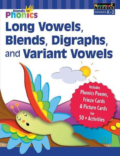 Cover image for Hands-On Phonics: Long Vowels, Blends, Digraphs, and Variant Vowels (Gr K-2) Student Book