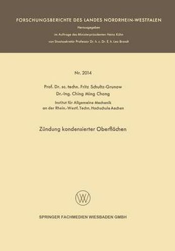 Cover image for Zundung Kondensierter Oberflachen