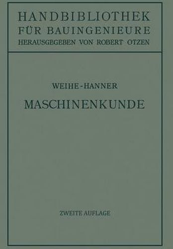 Cover image for Maschinenkunde