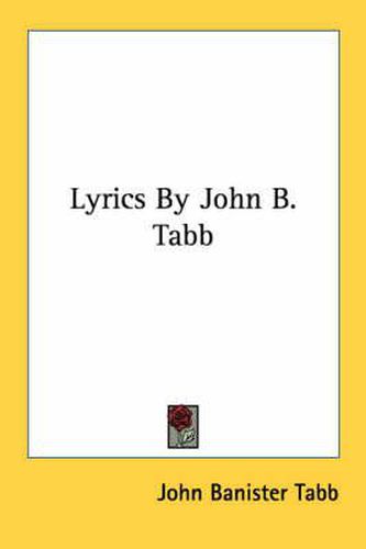 Cover image for Lyrics by John B. Tabb