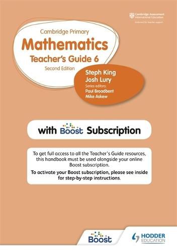 Hodder Cambridge Primary Mathematics Teacher's Guide Stage 6 with Boost Subscription