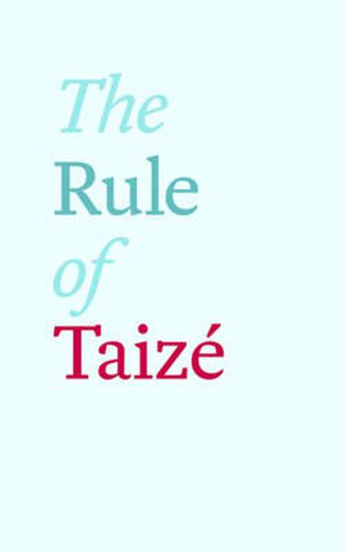 Cover image for The Rule of Taize