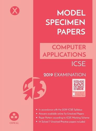 Cover image for Model Specimen Papers for Computer Applications: Icse Class 10 for 2019 Examination