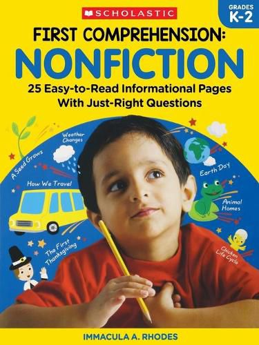 Cover image for First Comprehension: Nonfiction: 25 Easy-To-Read Informational Pages with Just-Right Questions