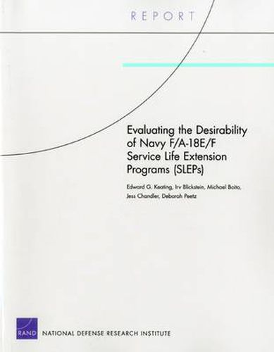 Cover image for Evaluating the Desirability of Navy F/A-18e/F Service Life Extension Programs (Sleps)
