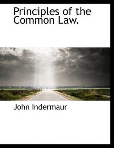 Cover image for Principles of the Common Law.